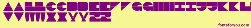LogiBlack Font – Purple Fonts on Yellow Background