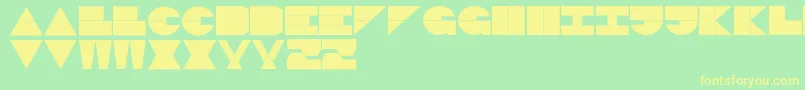 LogiBlack Font – Yellow Fonts on Green Background