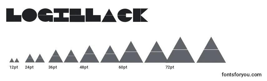 Размеры шрифта LogiBlack