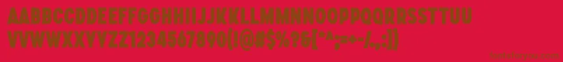 En savoir plus sur la police SONGER C Heavy Police SONGER C Heavy – polices brunes sur fond rouge