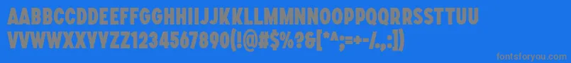 SONGER C Heavy Font – Gray Fonts on Blue Background
