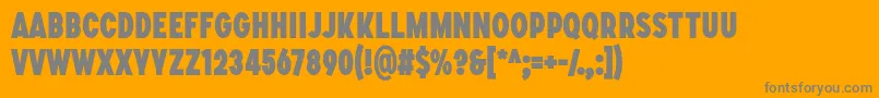 SONGER C Heavy-Schriftart – Graue Schriften auf orangefarbenem Hintergrund