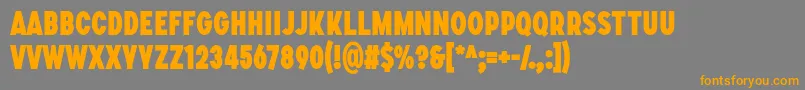 SONGER C Heavy-Schriftart – Orangefarbene Schriften auf grauem Hintergrund