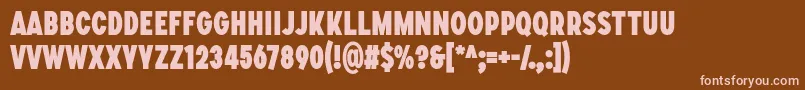 SONGER C Heavy Font – Pink Fonts on Brown Background