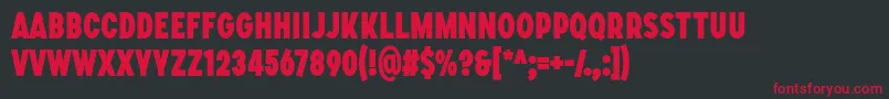 SONGER C Heavy Font – Red Fonts on Black Background