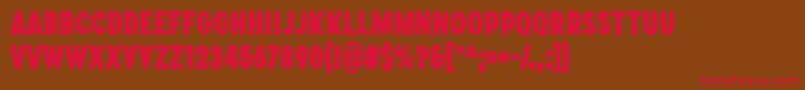 SONGER C Heavy Font – Red Fonts on Brown Background
