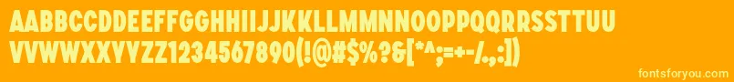 SONGER C Heavy Font – Yellow Fonts on Orange Background