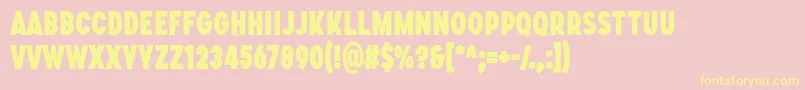 SONGER C Heavy Font – Yellow Fonts on Pink Background