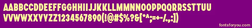 SONGER C Heavy Font – Yellow Fonts on Purple Background