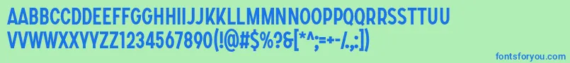 SONGER C Medium Font – Blue Fonts on Green Background
