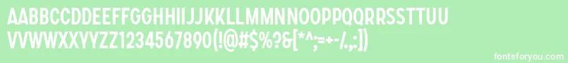 SONGER C Medium Font – White Fonts on Green Background