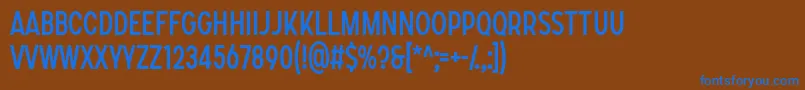 Lisätietoja SONGER C Regular-fontista SONGER C Regular-fontti – siniset fontit ruskealla taustalla