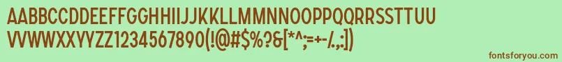 Police SONGER C Regular – polices brunes sur fond vert
