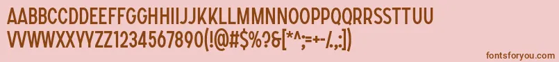 SONGER C Regular Font – Brown Fonts on Pink Background