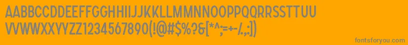Czcionka SONGER C Regular – szare czcionki na pomarańczowym tle