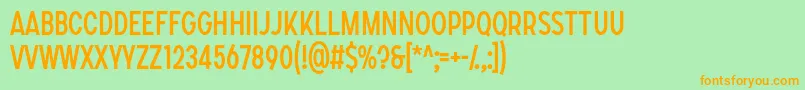 More about SONGER C Regular Font SONGER C Regular Font – Orange Fonts on Green Background