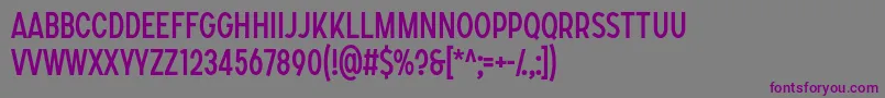 Police SONGER C Regular – polices violettes sur fond gris