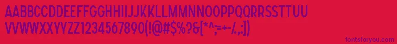SONGER C Regular Font – Purple Fonts on Red Background