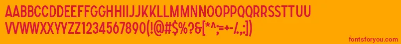 SONGER C Regular Font – Red Fonts on Orange Background