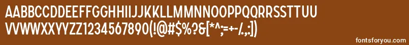 Czcionka SONGER C Regular – białe czcionki na brązowym tle