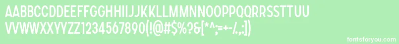 SONGER C Regular-fontti – valkoiset fontit vihreällä taustalla