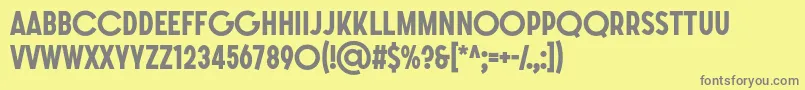 Шрифт SONGER G Bold – серые шрифты на жёлтом фоне