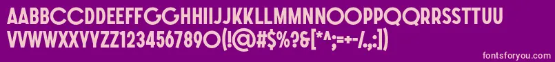 Lisätietoja SONGER G Bold-fontista SONGER G Bold-fontti – vaaleanpunaiset fontit violetilla taustalla