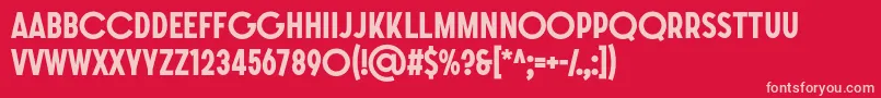 Шрифт SONGER G Bold – розовые шрифты на красном фоне