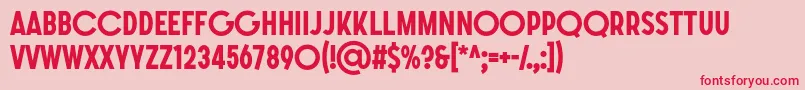 En savoir plus sur la police SONGER G Bold Police SONGER G Bold – polices rouges sur fond rose