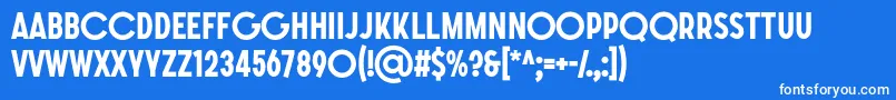 Police SONGER G Bold – polices blanches sur fond bleu