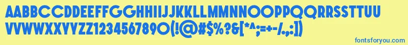 Подробнее о шрифте SONGER G Heavy Шрифт SONGER G Heavy – синие шрифты на жёлтом фоне