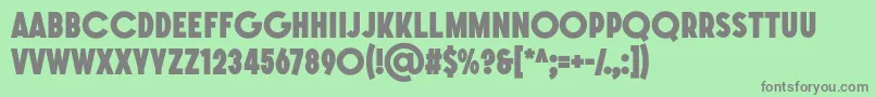 Weitere Informationen zur SONGER G Heavy-Schriftart SONGER G Heavy-Schriftart – Graue Schriften auf grünem Hintergrund