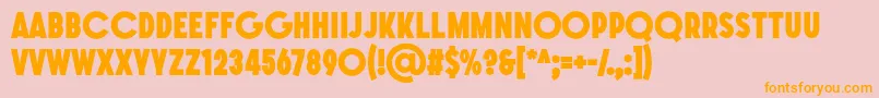 Czcionka SONGER G Heavy – pomarańczowe czcionki na różowym tle
