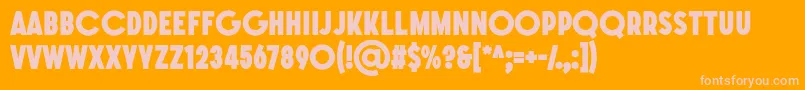 SONGER G Heavy Font – Pink Fonts on Orange Background