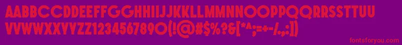 Czcionka SONGER G Heavy – czerwone czcionki na fioletowym tle