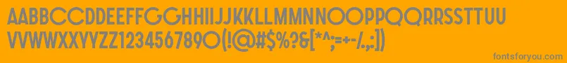 SONGER G Medium-Schriftart – Graue Schriften auf orangefarbenem Hintergrund