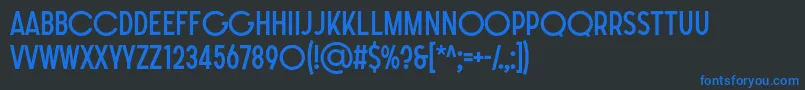 SONGER G Regular Font – Blue Fonts on Black Background