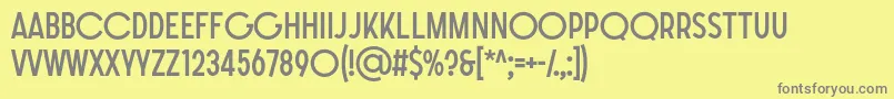 SONGER G Regular Font – Gray Fonts on Yellow Background