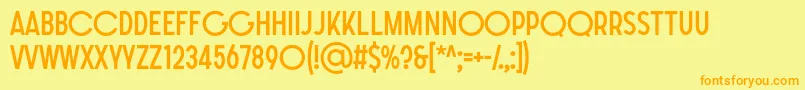 SONGER G Regular Font – Orange Fonts on Yellow Background
