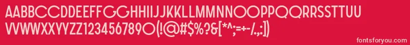 SONGER G Regular Font – Pink Fonts on Red Background