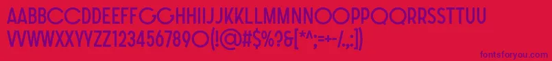 SONGER G Regular Font – Purple Fonts on Red Background