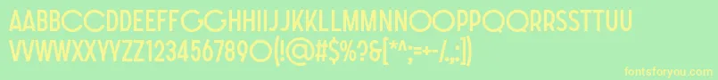 SONGER G Regular Font – Yellow Fonts on Green Background