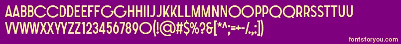 SONGER G Regular Font – Yellow Fonts on Purple Background