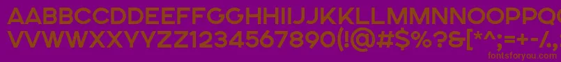 フォントSONGER SE Bold – 紫色の背景に茶色のフォント