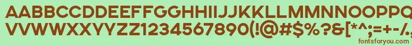 Шрифт SONGER SE ExtraBold – коричневые шрифты на зелёном фоне