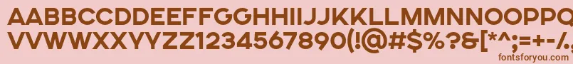 SONGER SE ExtraBold Font – Brown Fonts on Pink Background
