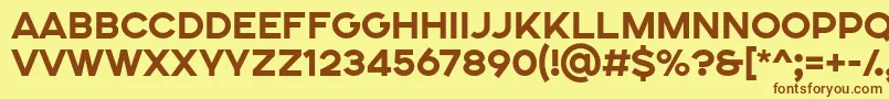 SONGER SE ExtraBold Font – Brown Fonts on Yellow Background