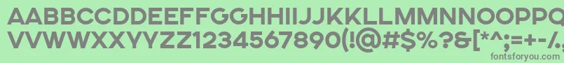 フォントSONGER SE ExtraBold – 緑の背景に灰色の文字