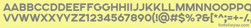 SONGER SE ExtraBold Font – Gray Fonts on Yellow Background