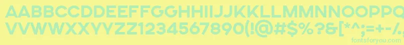 SONGER SE ExtraBold Font – Green Fonts on Yellow Background
